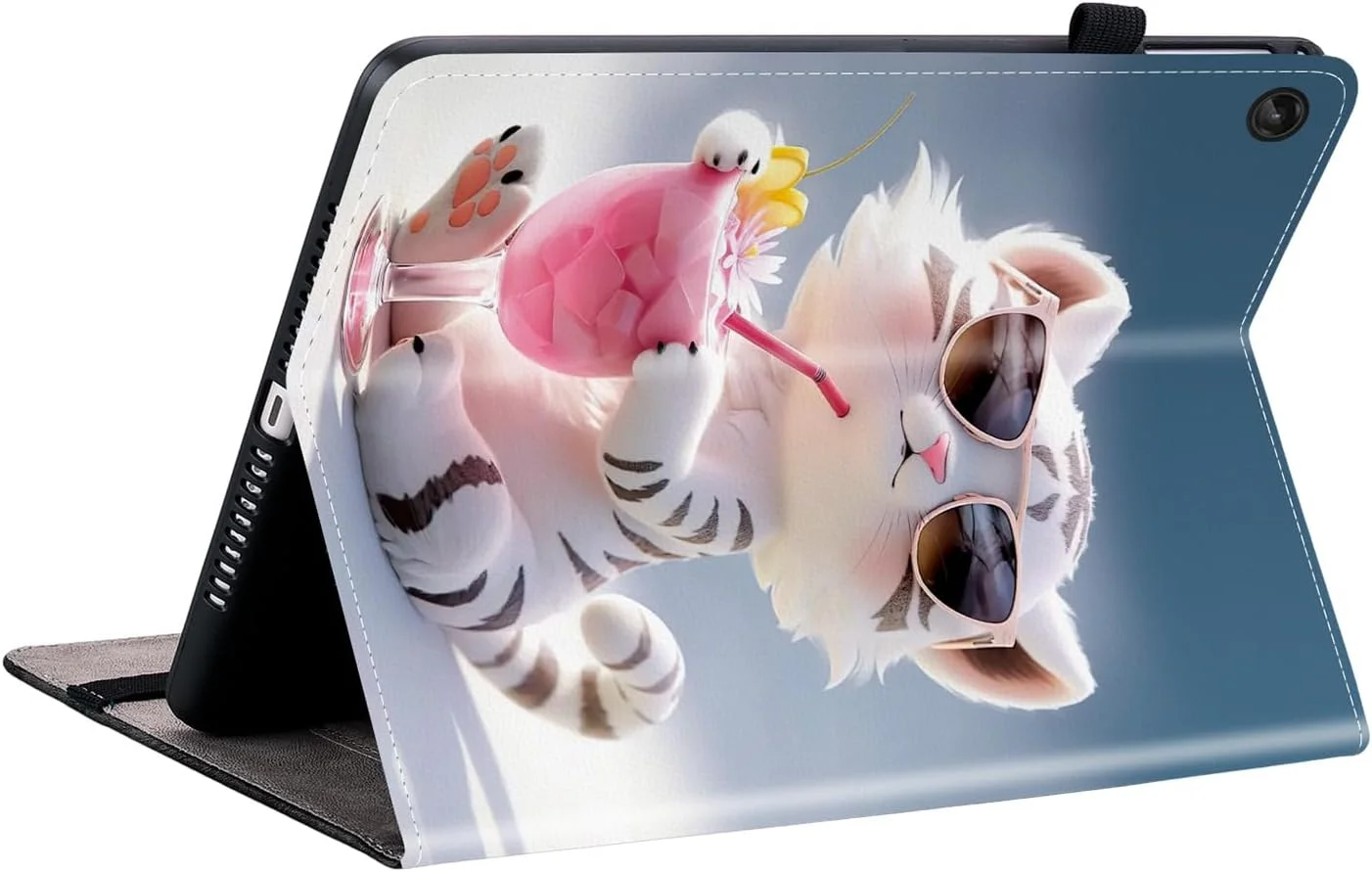 کیف تبلت Mldjomid مناسب برای تبلت لنوو تب 10.1 اینچ 2025 مدل TB-311FU/311XU /K10C، کیف چرمی PU با قابلیت استند و طراحی تاشو، طرح ببر کارتونی