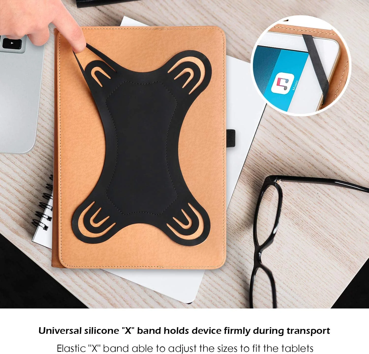 کیف تبلت یونیورسال ProCase سایز 9 تا 10.1 اینچ، کاور محافظ ایستاده برای تبلت های لمسی اندرویدی 9، 10 و 10.1 اینچی، با پایه چرخان 360 درجه و زوایای دید چندگانه - مشکی