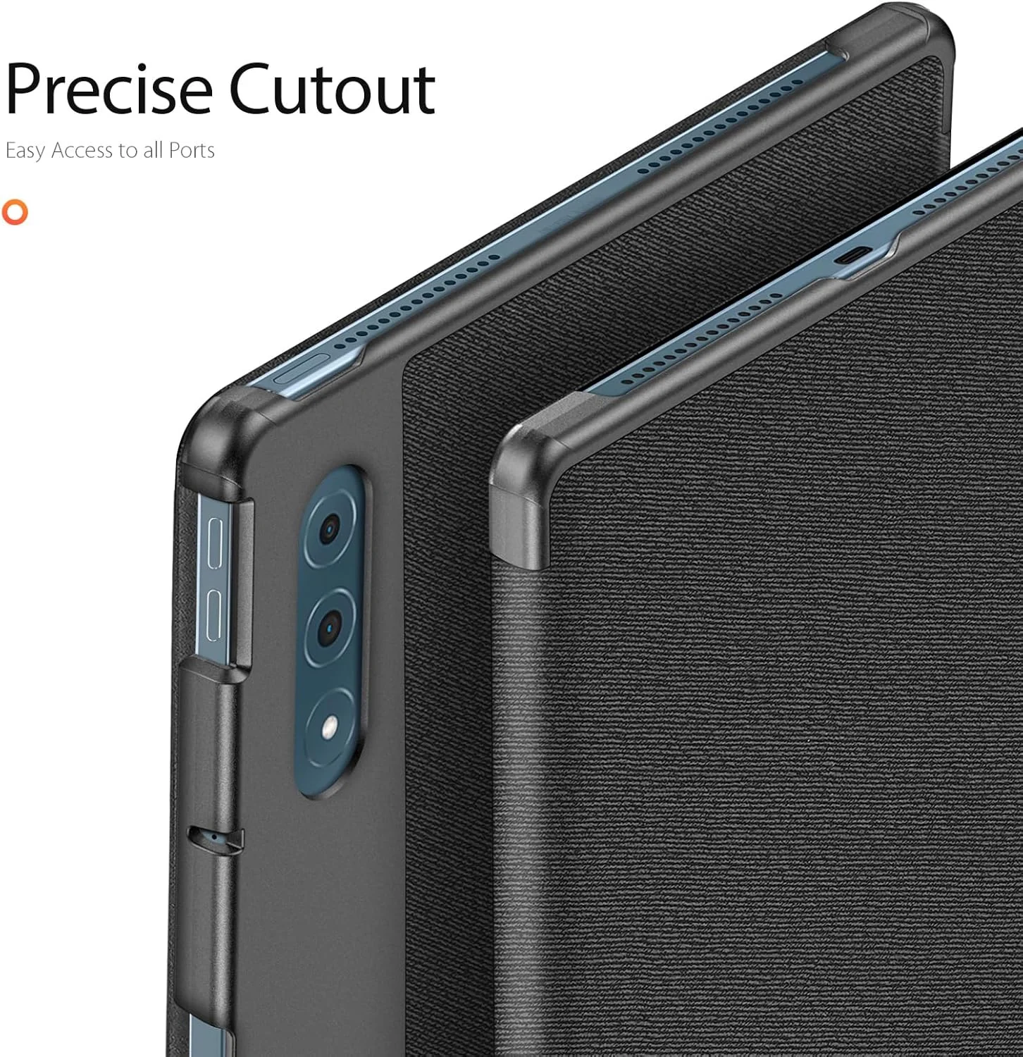 کیف سری DUX DUCIS [Domo] طراحی شده برای لنوو یوگا تب پلاس 12.7، محافظ سه لایه با دو حالت استند، روکش چرمی PU به همراه جای قلم و قابلیت خواب/بیدار شدن خودکار - مشکی