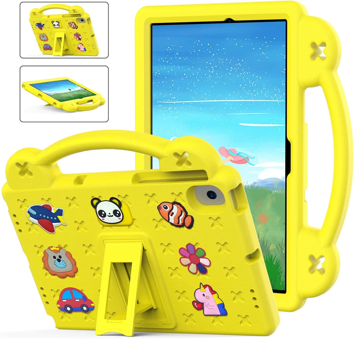 کیف تبلت مناسب برای لنوو تب M10 HD 2020 X306X X306F/ M10 Plus (نسل دوم) TB-X606F، مناسب کودکان، کارتونی، عروسکی زیبا، استند با دسته، فوم EVA سبک وزن، ضد ضربه، زرد کیف تبلت مناسب برای لنوو تب M10 HD 2020 X306X X306F/ M10 Plus (نسل دوم) TB-X606F، مناسب کودکان، کارتونی، عروسکی زیبا، استند با دسته، فوم EVA سبک وزن، ضد ضربه، زرد