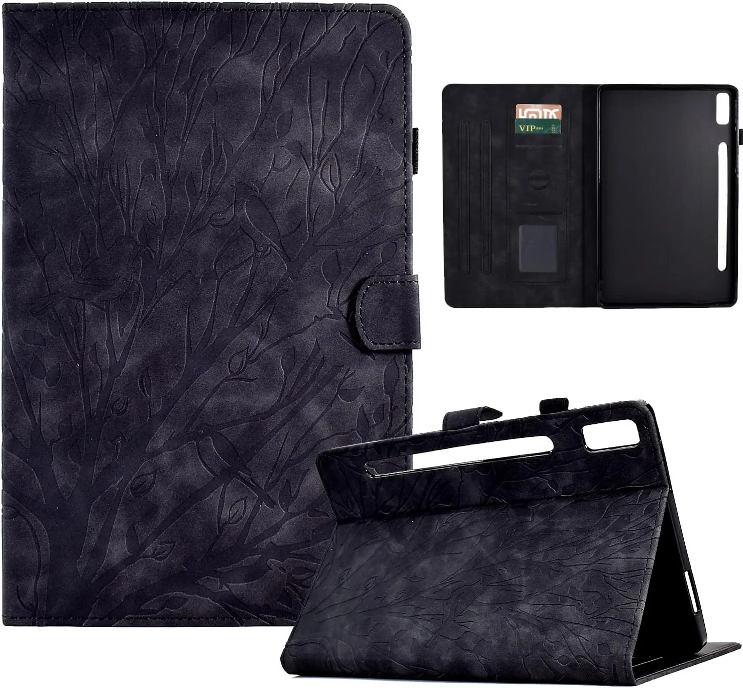 کیف تبلت طرح قدیمی مناسب برای تبلت لنوو تب P11 پرو نسل 2/پد پرو 2022 11.2 اینچی، چرم PU ممتاز، زاویه دید چندگانه با قابلیت بیدار شدن خودکار