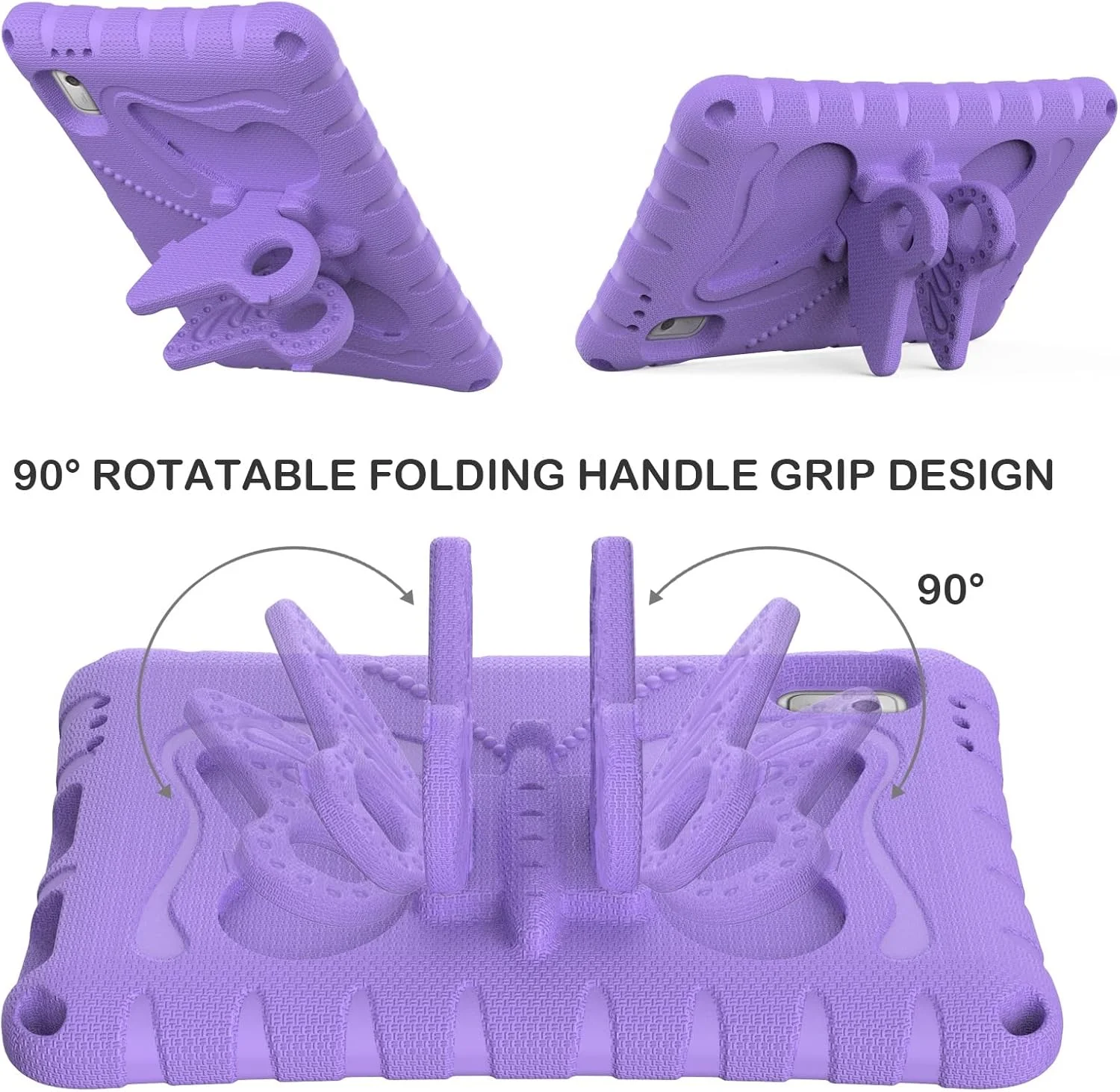 کیف محافظ تبلت سازگار با تبلت Lenovo Tab M9 سایز 9 اینچ مدل 2023، کیف محافظ سبک وزن EVA مقاوم در برابر ضربه با بند شانه، کیف کودکانه با پایه، کیف تبلت مناسب منزل (بنفش) کیف محافظ تبلت سازگار با تبلت Lenovo Tab M9 سایز 9 اینچ مدل 2023، کیف محافظ سبک وزن EVA مقاوم در برابر ضربه با بند شانه، کیف کودکانه با پایه، کیف تبلت مناسب منزل (بنفش)