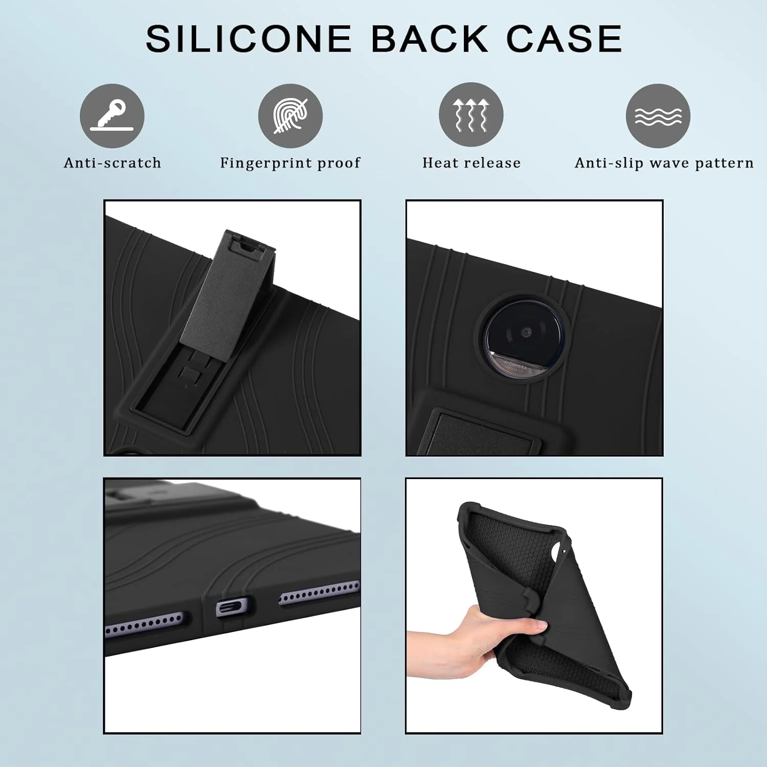 کاور تبلت XLTTONG برای آنر پد 9 اینچ 12.1، کاور سیلیکونی تبلت با نگهدارنده PC، ضد ضربه برای آنر پد 9 مدل HEY2-W09 2024 (مشکی) کاور تبلت XLTTONG برای آنر پد 9 اینچ 12.1، کاور سیلیکونی تبلت با نگهدارنده PC، ضد ضربه برای آنر پد 9 مدل HEY2-W09 2024 (مشکی)