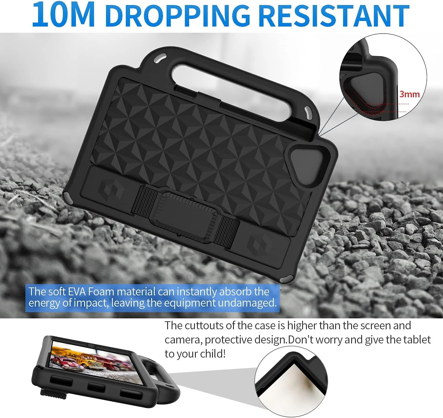 کیف تبلت مسافرتی مناسب برای لنوو M8 TB-8505 (8.0 اینچ)، سبک وزن و ضد ضربه برای کودکان. محافظ با دسته و بند شانه (مشکی) کیف تبلت مسافرتی مناسب برای لنوو M8 TB-8505 (8.0 اینچ)، سبک وزن و ضد ضربه برای کودکان. محافظ با دسته و بند شانه (مشکی)