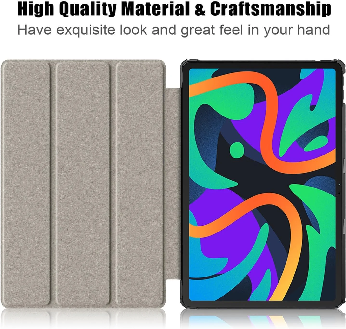 کیف تبلت مسافرتی سازگار با Lenovo Tab M11 TB-330FU / Lenovo Xiaoxin Pad 2024 TB-331FC، کیف تبلت هوشمند سه تایی، کیف فوق العاده باریک و سبک با پایه سخت سازگار کیف تبلت مسافرتی سازگار با Lenovo Tab M11 TB-330FU / Lenovo Xiaoxin Pad 2024 TB-331FC، کیف تبلت هوشمند سه تایی، کیف فوق العاده باریک و سبک با پایه سخت سازگار