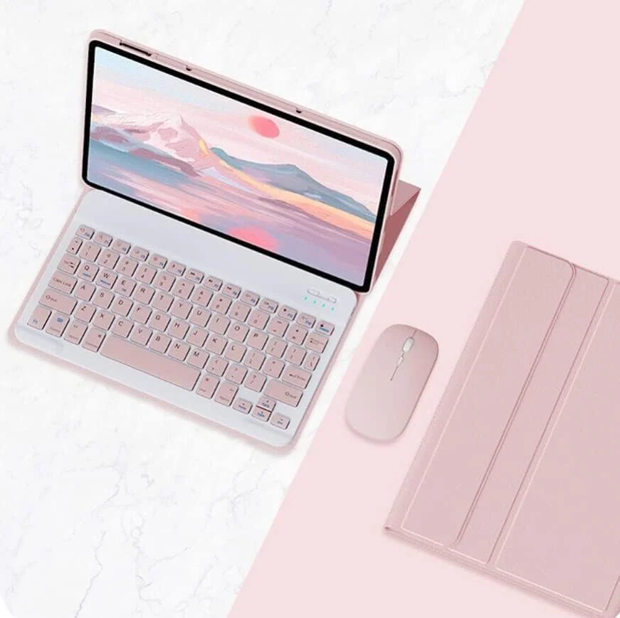 کیبورد Gruattreay سازگار با تبلت Lenovo Tab P11 Gen 2 11.5 اینچی TB350FU مدل 2023، کاور چرمی باریک هوشمند با کیبورد بیسیم جداشدنی و ماوس (صورتی) کیبورد Gruattreay سازگار با تبلت Lenovo Tab P11 Gen 2 11.5 اینچی TB350FU مدل 2023، کاور چرمی باریک هوشمند با کیبورد بیسیم جداشدنی و ماوس (صورتی)