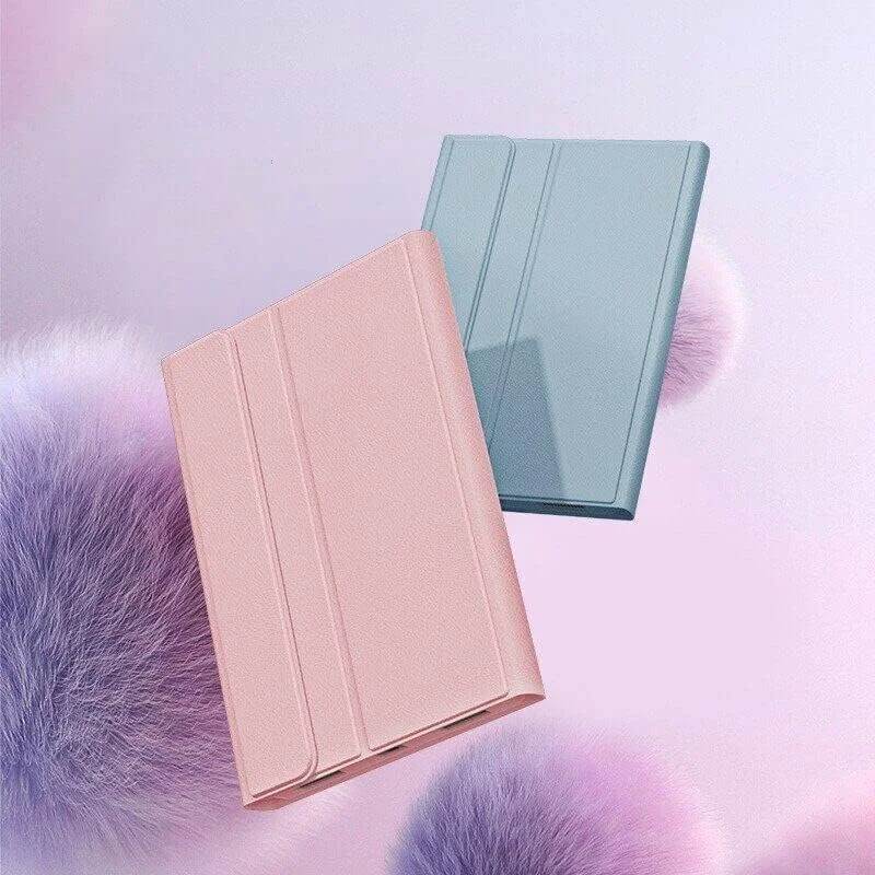 کیبورد Gruattreay سازگار با تبلت Lenovo Tab P11 Gen 2 11.5 اینچی TB350FU مدل 2023، کاور چرمی باریک هوشمند با کیبورد بی‌سیم جداشدنی و ماوس (صورتی)