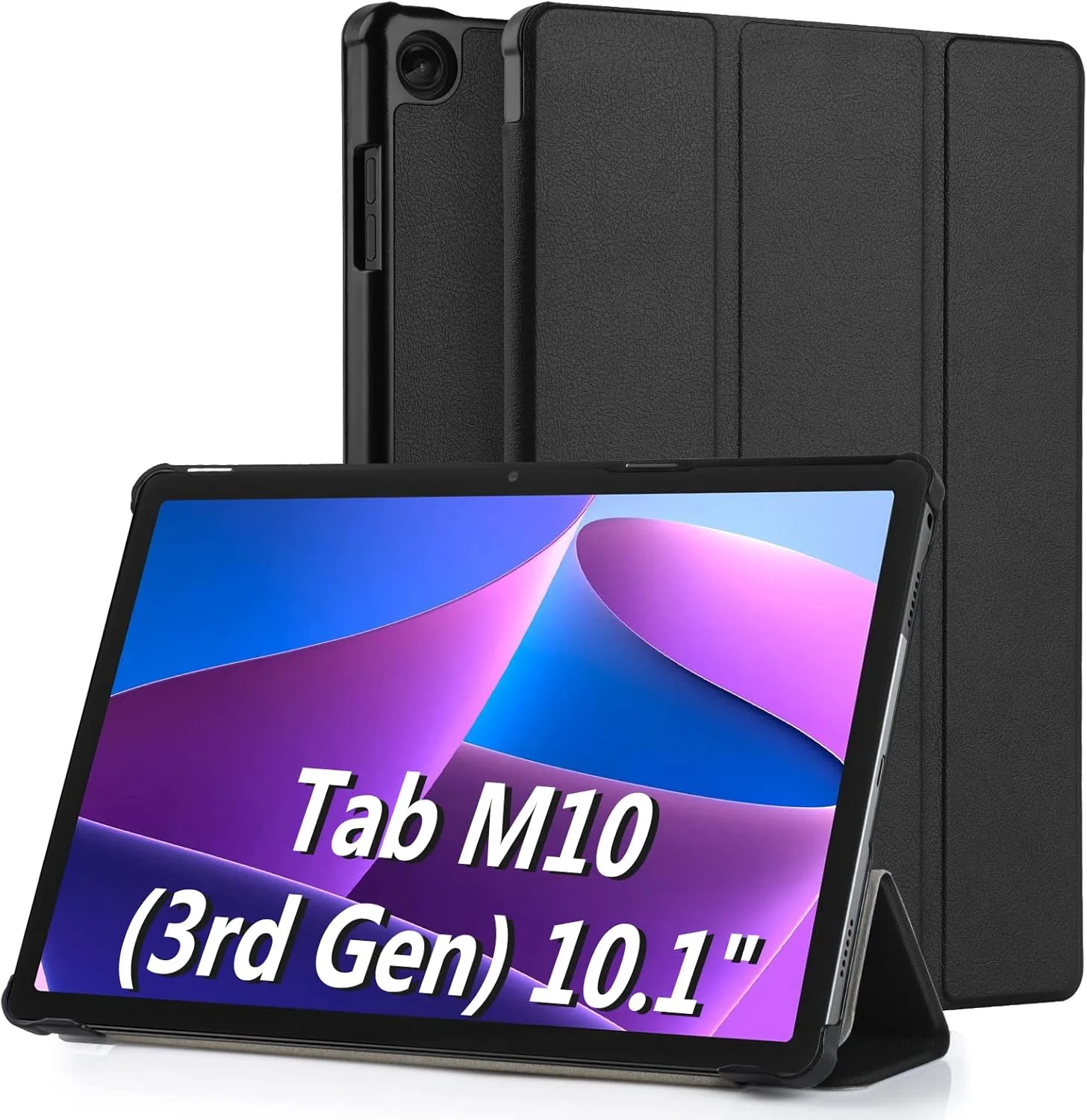 Bighan Case Compatible with Lenovo M10 3rd Gen 10.1 inch TB328FU / TB328XU, Slim Smart Folio Trifold Stand with Auto/Sleep Tablet Case, Black Bighan Case Compatible with Lenovo M10 3rd Gen 10.1 inch TB328FU / TB328XU, Slim Smart Folio Trifold Stand with Auto/Sleep Tablet Case, Black