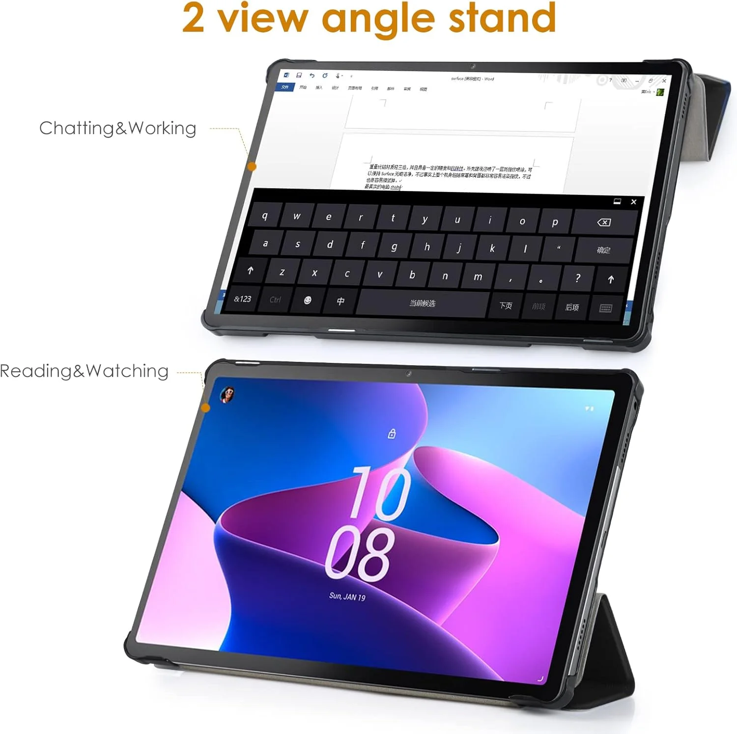 Bighan Case Compatible with Lenovo M10 3rd Gen 10.1 inch TB328FU / TB328XU, Slim Smart Folio Trifold Stand with Auto/Sleep Tablet Case, Black Bighan Case Compatible with Lenovo M10 3rd Gen 10.1 inch TB328FU / TB328XU, Slim Smart Folio Trifold Stand with Auto/Sleep Tablet Case, Black