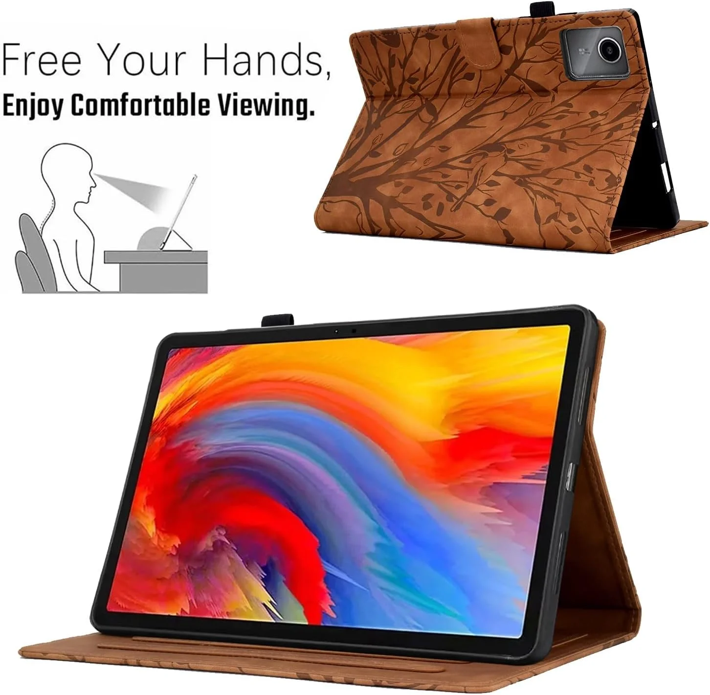کاور تبلت، کیف تبلت طرح قدیمی سازگار با Lenovo Tab M11 TB330FU / Lenovo Xiaoxin Pad 2024 TB331FC، چرم PU درجه یک، قابلیت تنظیم زاویه دید، حالت خواب و بیدار شدن خودکار سازگار با Lenovo Tab M کاور تبلت، کیف تبلت طرح قدیمی سازگار با Lenovo Tab M11 TB330FU / Lenovo Xiaoxin Pad 2024 TB331FC، چرم PU درجه یک، قابلیت تنظیم زاویه دید، حالت خواب و بیدار شدن خودکار سازگار با Lenovo Tab M