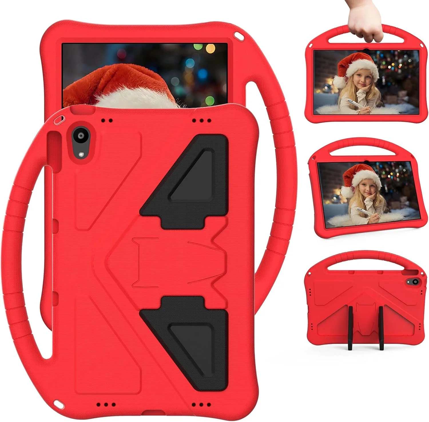 XNCVBD Travel with Tablet Case For Lenovo Tab P11 TB-J606F, For EVA Shockproof, Flow Case, with Large Handle, Robust Protective Case (Red)
