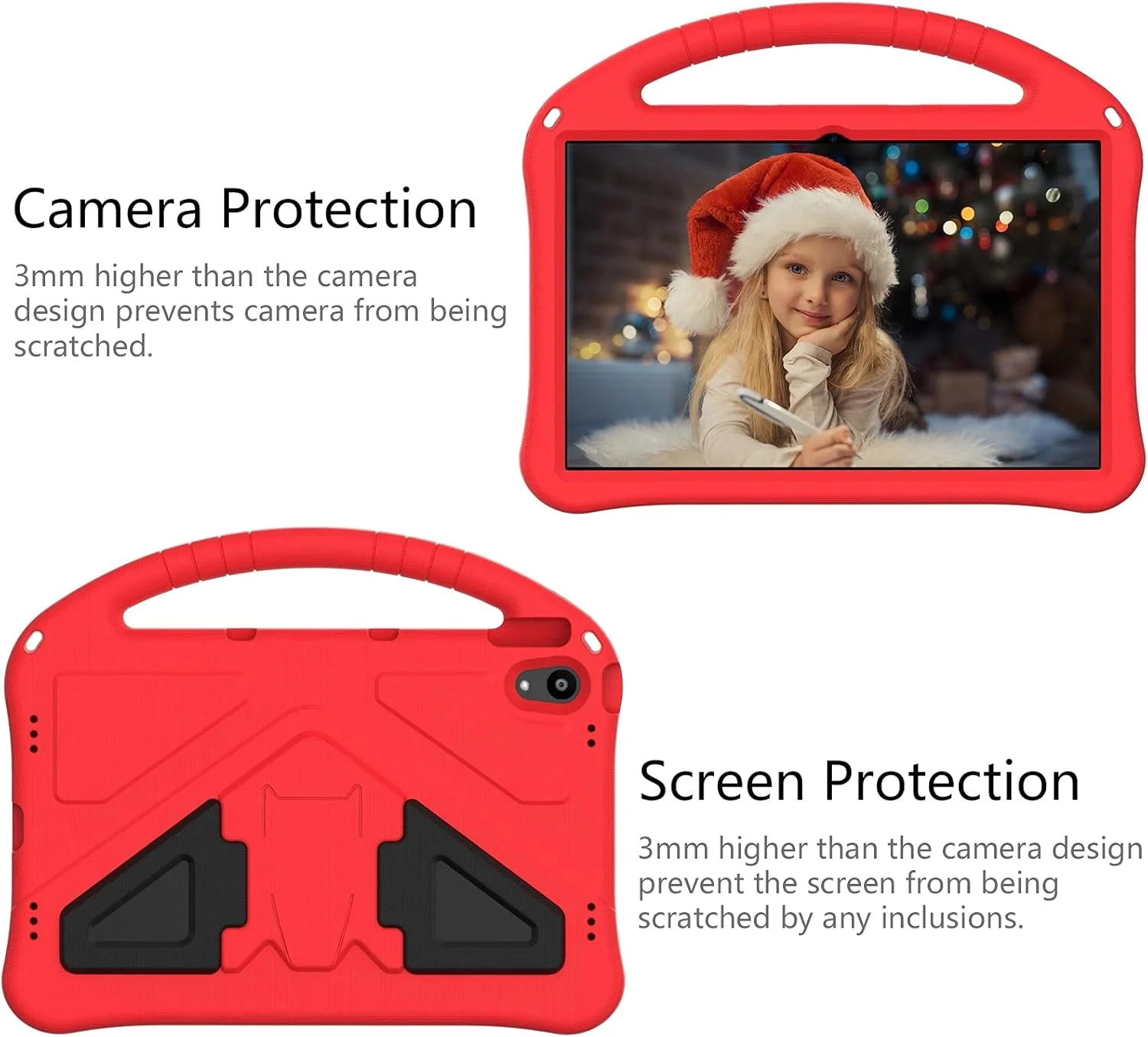 XNCVBD Travel with Tablet Case For Lenovo Tab P11 TB-J606F, For EVA Shockproof, Flow Case, with Large Handle, Robust Protective Case (Red)