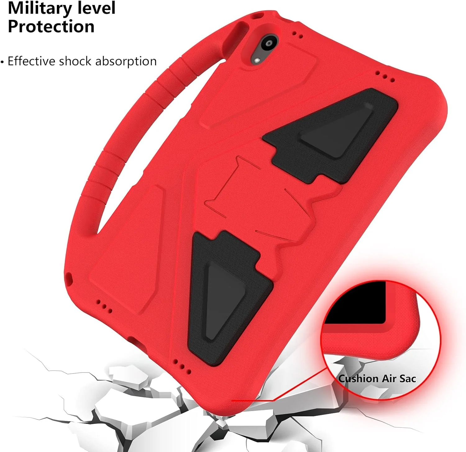 XNCVBD Travel with Tablet Case For Lenovo Tab P11 TB-J606F, For EVA Shockproof, Flow Case, with Large Handle, Robust Protective Case (Red)