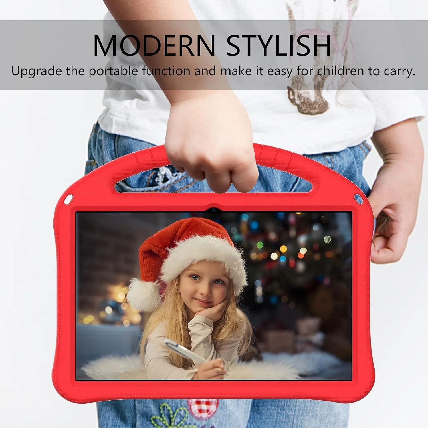 XNCVBD Travel with Tablet Case For Lenovo Tab P11 TB-J606F, For EVA Shockproof, Flow Case, with Large Handle, Robust Protective Case (Red)