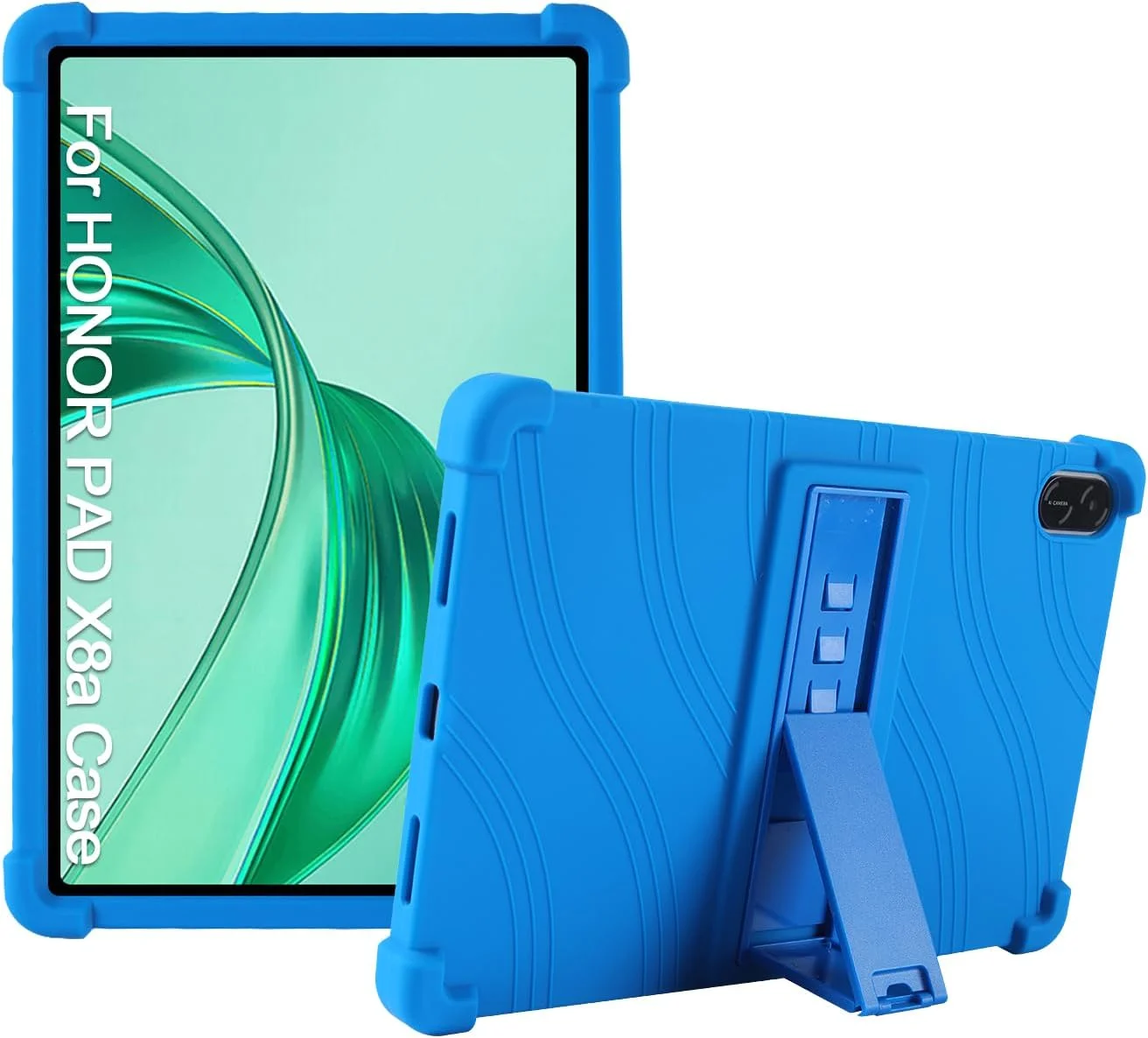 کاور تبلت XLTTONG برای آنر پد X8a 11 اینچ، کاور سیلیکونی تبلت با هولدر PC، ضد ضربه برای آنر پد X8a 2024 (آبی)