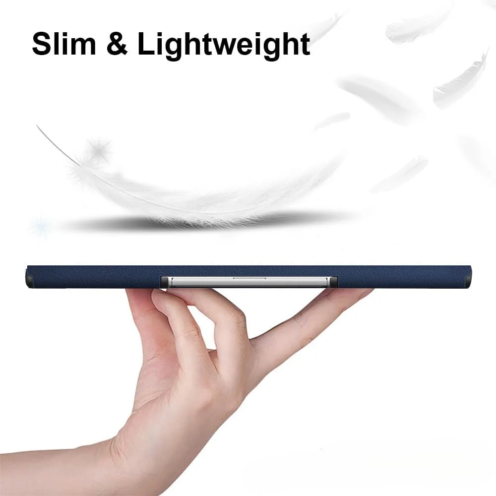 کیف تبلت Gruattreay سازگار با تبلت Lenovo Tab Plus 11.5 اینچ (2024)، کیف تبلت هوشمند، عملکرد پایه، کیف چرمی تخت (آبی)