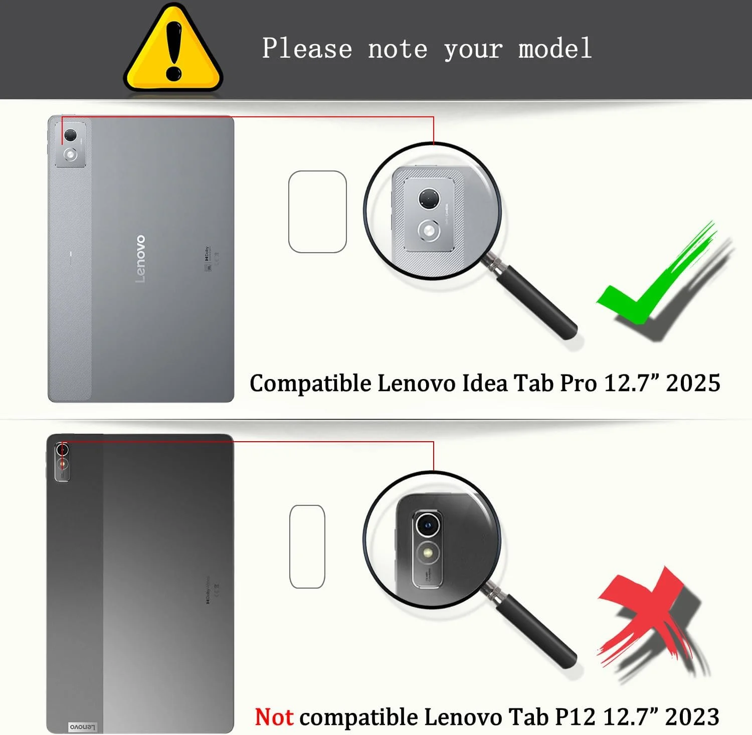 کیف محافظ HEISHAYU برای تبلت Lenovo Tab P12 12.7 اینچی 2025، با عملکرد خواب/بیدار شدن خودکار، مشکی