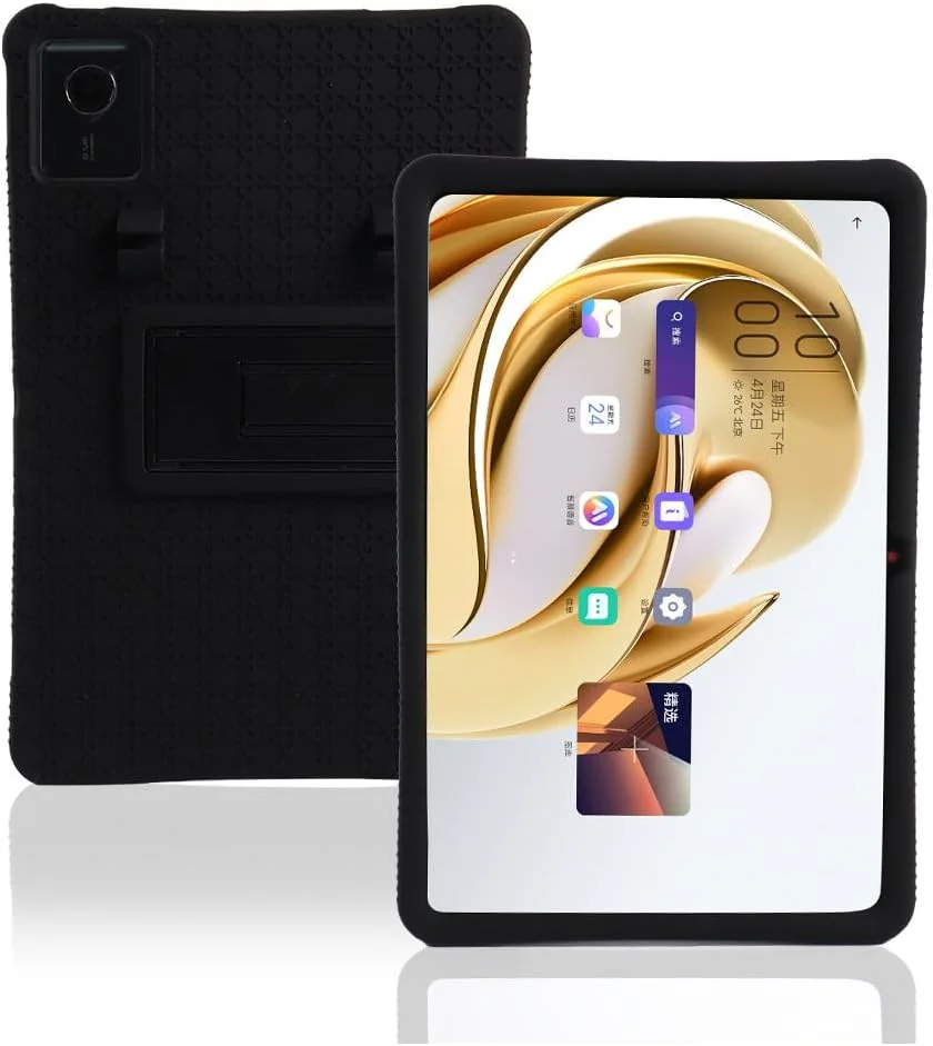 کاور سیلیکونی باریک و سبک Gruattreay سازگار با تبلت 11 اینچی Lenovo Chromebook Duet Gen 9 2024، محافظ کامل و ضد ضربه (مشکی)