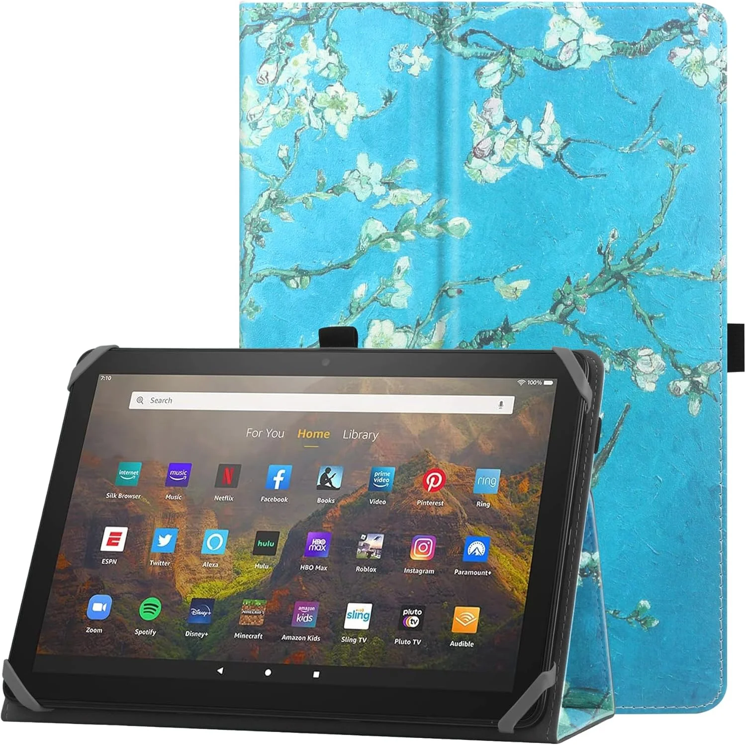 کیف محافظ یونیورسال HoYiXi برای تبلت های 9 تا 10.1 اینچی Fire HD 10 2021/2023 و Fire HD 10 Plus 2021/2023 با استند، پوشش محافظ تاشو و بند دستی برای تبلت های 9 تا 10.1 اینچی سامسونگ لنوو اندروید - طرح گل کیف محافظ یونیورسال HoYiXi برای تبلت های 9 تا 10.1 اینچی Fire HD 10 2021/2023 و Fire HD 10 Plus 2021/2023 با استند، پوشش محافظ تاشو و بند دستی برای تبلت های 9 تا 10.1 اینچی سامسونگ لنوو اندروید - طرح گل