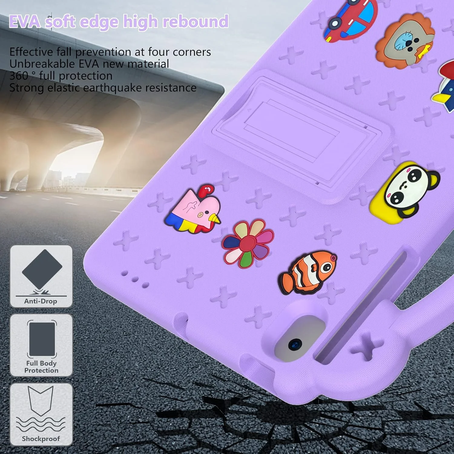 کیف محافظ کودکانه TianTa برای تبلت لنوو M10 Plus/Tab M10 FHD Plus 2020 (TB-X606F/TB-X606X) سایز 10.3 اینچ، ضد ضربه، مقاوم با پایه، دسته قابل حمل، EVA سبک وزن، بادوام و زیبا - بنفش روشن کیف محافظ کودکانه TianTa برای تبلت لنوو M10 Plus/Tab M10 FHD Plus 2020 (TB-X606F/TB-X606X) سایز 10.3 اینچ، ضد ضربه، مقاوم با پایه، دسته قابل حمل، EVA سبک وزن، بادوام و زیبا - بنفش روشن