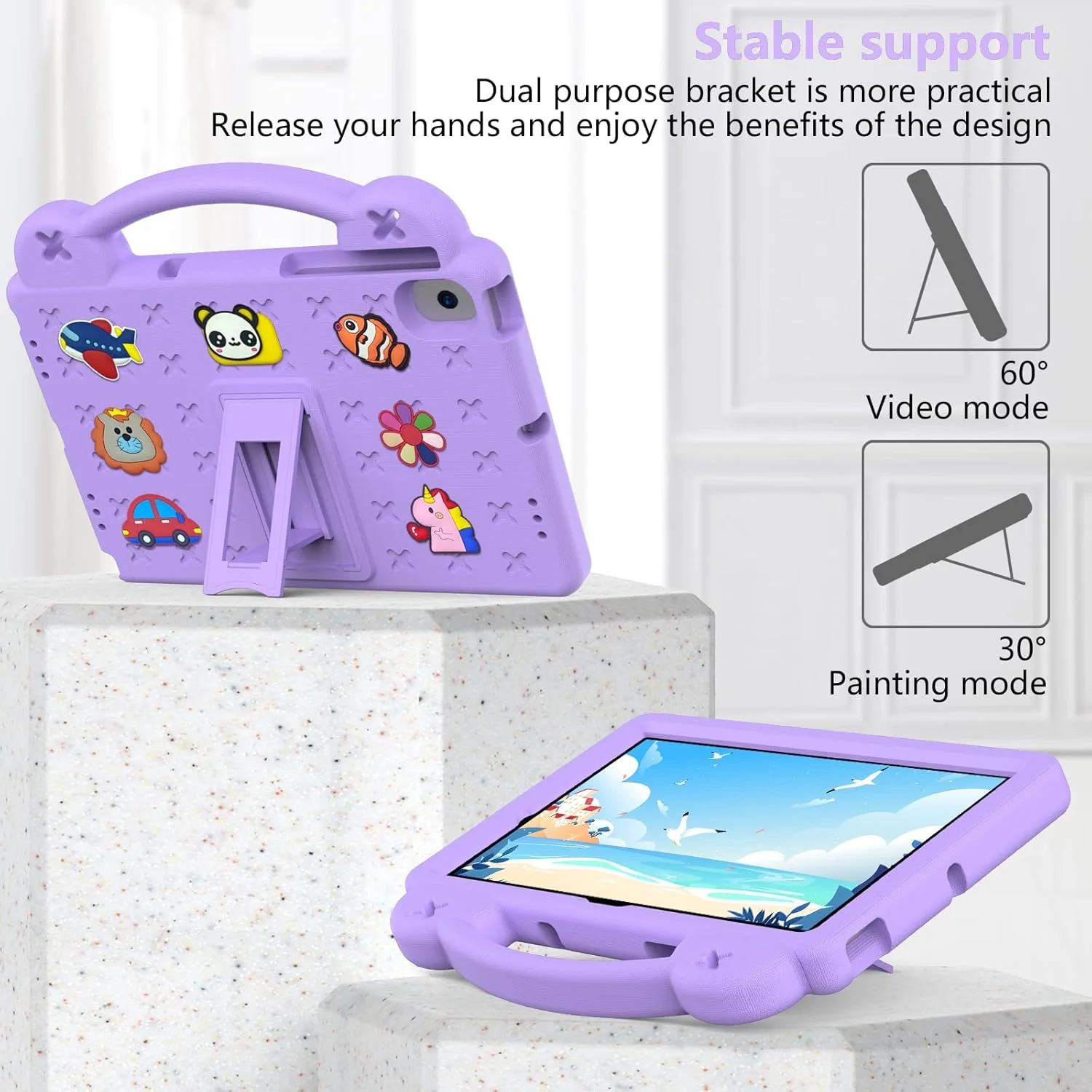 کیف محافظ کودکانه TianTa برای تبلت لنوو M10 Plus/Tab M10 FHD Plus 2020 (TB-X606F/TB-X606X) سایز 10.3 اینچ، ضد ضربه، مقاوم با پایه، دسته قابل حمل، EVA سبک وزن، بادوام و زیبا - بنفش روشن کیف محافظ کودکانه TianTa برای تبلت لنوو M10 Plus/Tab M10 FHD Plus 2020 (TB-X606F/TB-X606X) سایز 10.3 اینچ، ضد ضربه، مقاوم با پایه، دسته قابل حمل، EVA سبک وزن، بادوام و زیبا - بنفش روشن