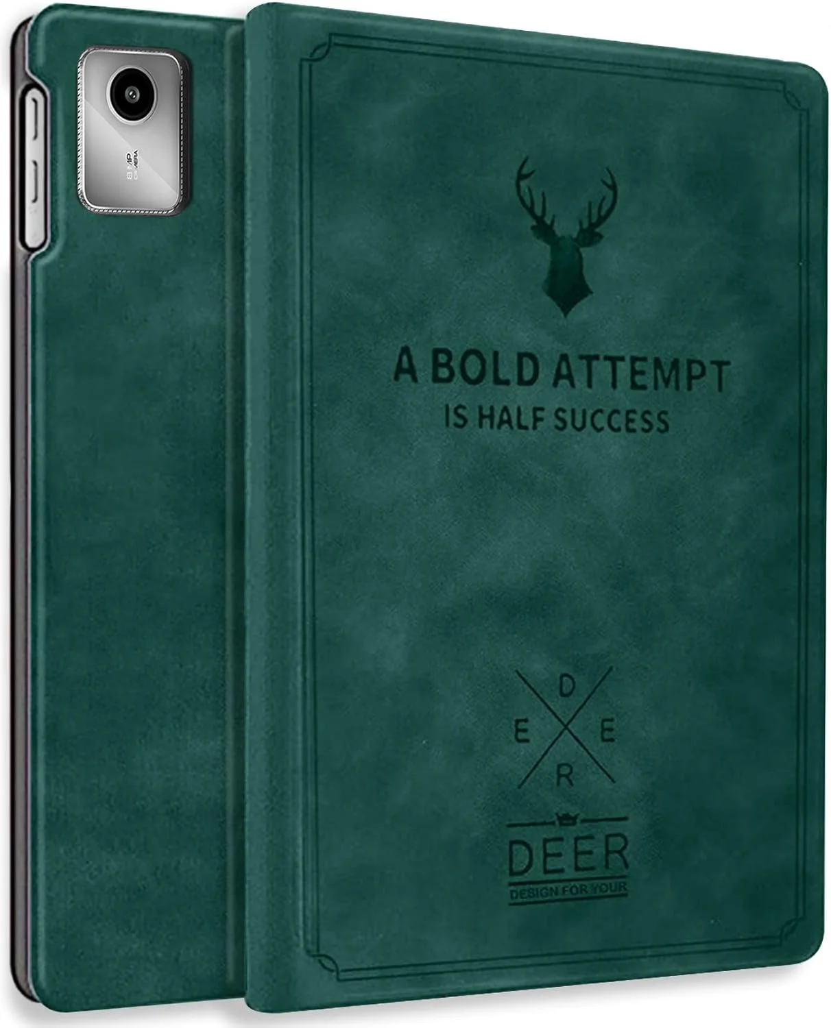 کاور Robustrion برای تبلت لنوو تب M11، کاور تاشو برای تبلت 11 اینچی لنوو تب M11 [پشتیبانی از حالت خواب و بیداری خودکار] - سبز تیره طرح گوزن