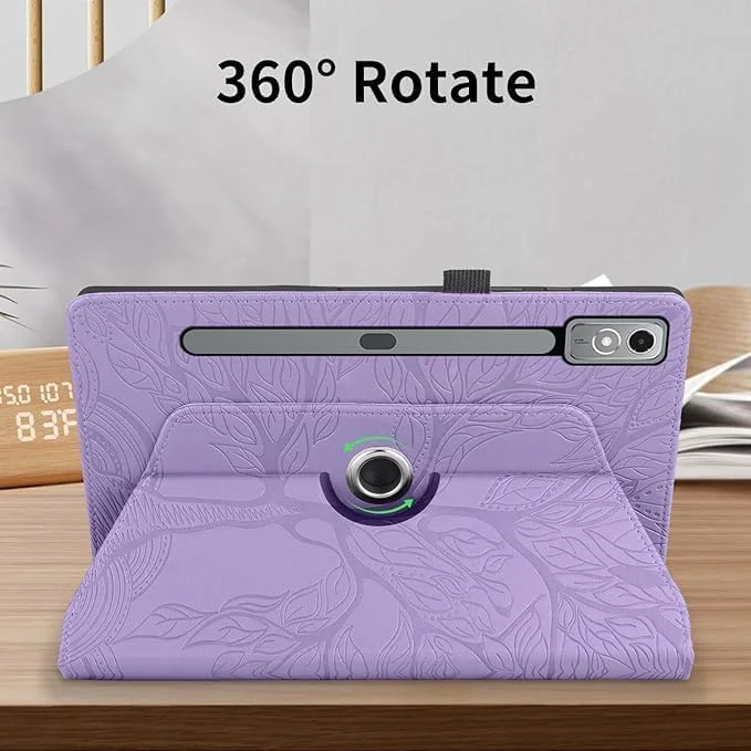 کیف چرخشی Tazweeq برای تبلت Lenovo Tab P12 با صفحه نمایش 12.7 اینچ، کاور چرخشی 360 درجه با حلقه قلم (بنفش) کیف چرخشی Tazweeq برای تبلت Lenovo Tab P12 با صفحه نمایش 12.7 اینچ، کاور چرخشی 360 درجه با حلقه قلم (بنفش)