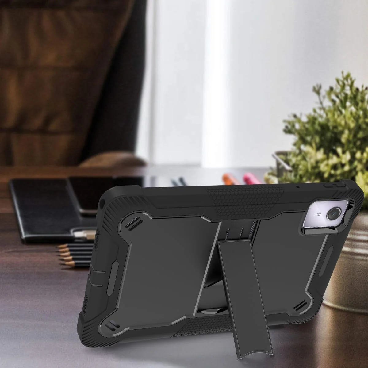 کیف تبلت QUYISHAN سازگار با تبلت Lenovo Tab M11 11 اینچ TB-330FU / Lenovo Xiaoxin Pad 2024 TB-331FC، کاور محافظ سنگین هیبریدی، قاب محافظ مقاوم در برابر ضربه با پایه (مشکی) کیف تبلت QUYISHAN سازگار با تبلت Lenovo Tab M11 11 اینچ TB-330FU / Lenovo Xiaoxin Pad 2024 TB-331FC، کاور محافظ سنگین هیبریدی، قاب محافظ مقاوم در برابر ضربه با پایه (مشکی)
