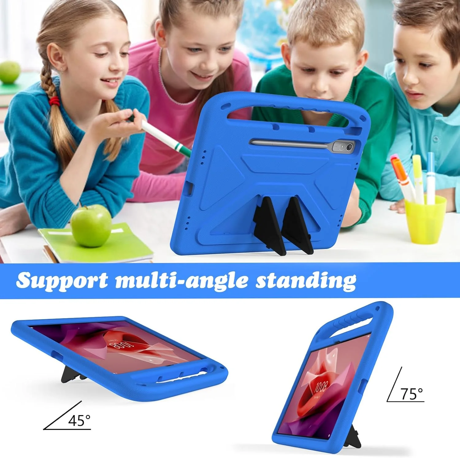 کیف محافظ کودکانه GOZOPO برای تبلت لنوو تب P12 سایز 12.7 اینچ با قابلیت استند و دسته، کیف محافظ مقاوم در برابر ضربه - آبی کیف محافظ کودکانه GOZOPO برای تبلت لنوو تب P12 سایز 12.7 اینچ با قابلیت استند و دسته، کیف محافظ مقاوم در برابر ضربه - آبی