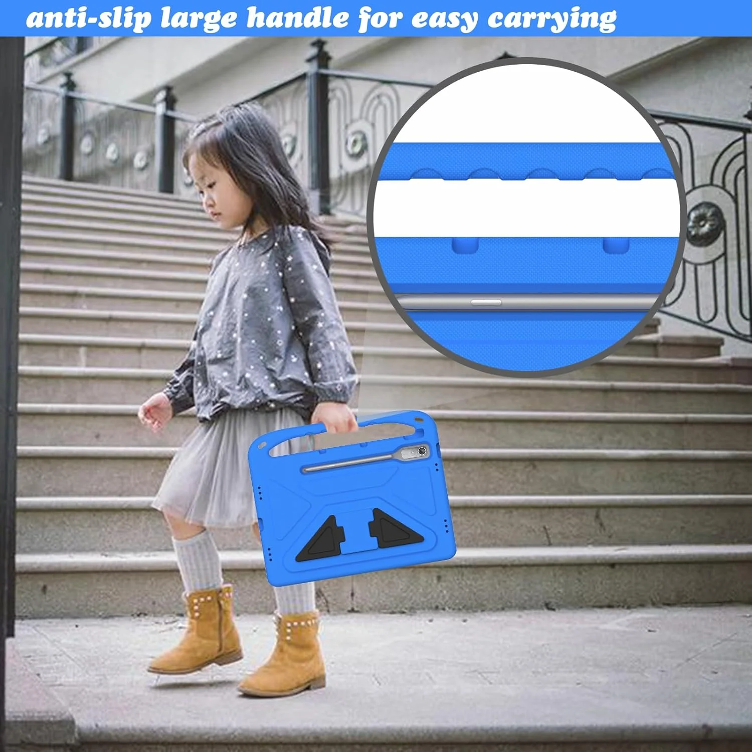 کیف محافظ کودکانه GOZOPO برای تبلت لنوو تب P12 سایز 12.7 اینچ با قابلیت استند و دسته، کیف محافظ مقاوم در برابر ضربه - آبی کیف محافظ کودکانه GOZOPO برای تبلت لنوو تب P12 سایز 12.7 اینچ با قابلیت استند و دسته، کیف محافظ مقاوم در برابر ضربه - آبی