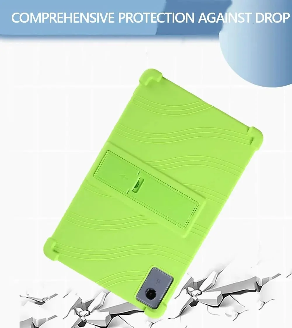 کاور تبلت گرواتری سازگار با تبلت لنوو Idea Tab Plus 12.1 اینچ 2025 TB361FU [مناسب کودکان] کاور سیلیکونی نرم با گوشه های ضخیم و مقاوم در برابر ضربه با پایه چند زاویه ای (قرمز)