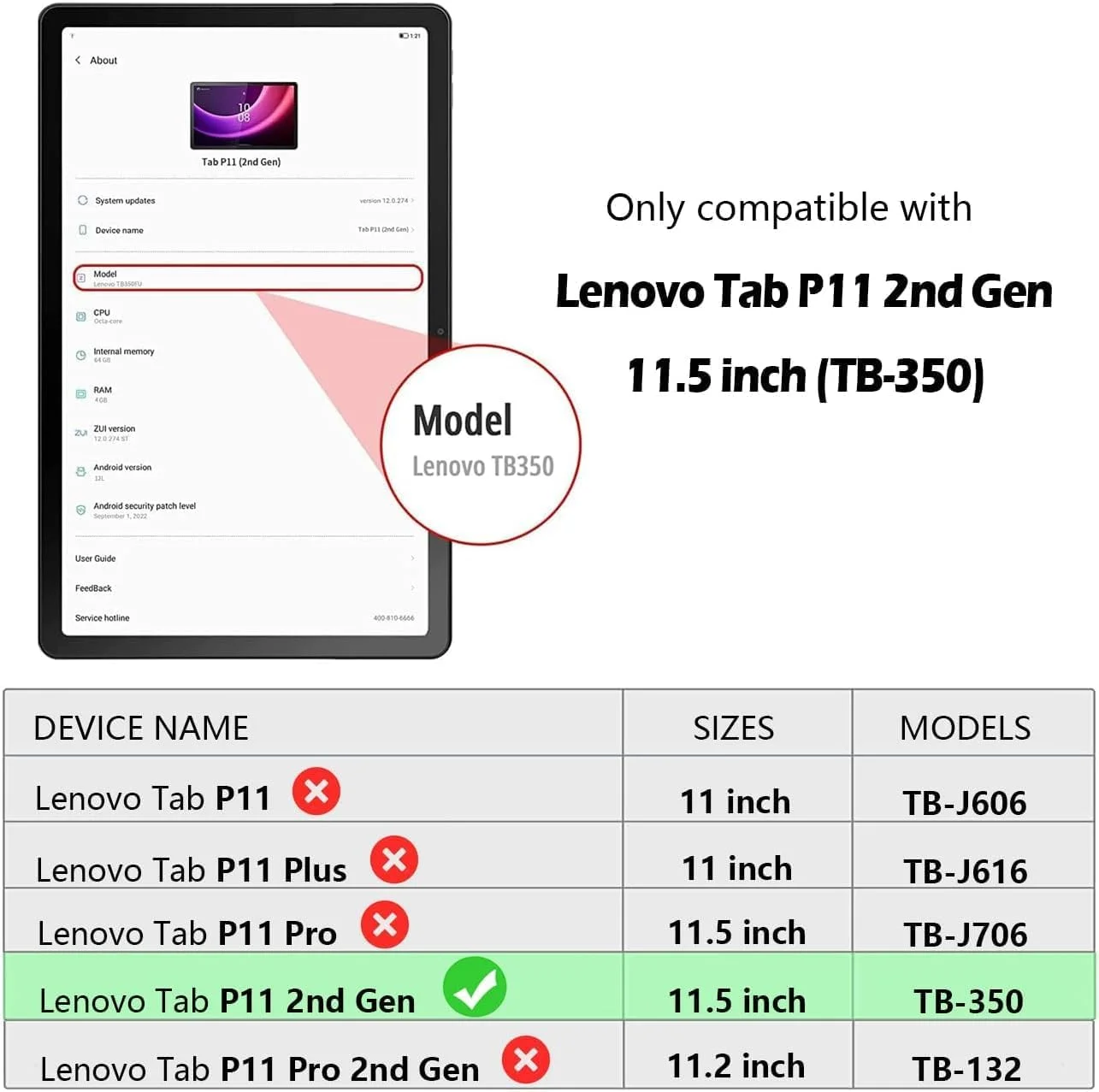 TIPOYOROO Case for Lenovo Tab P11 2nd Gen/Xiaoxin Pad Plus 2023 11.5" TB350FU/TB350XU case PU Leather Cover Flip Stand Shell with Elastic Band & Card Holder for Lenovo Tab P11 2nd Gen 11.5 inch Tablet TIPOYOROO Case for Lenovo Tab P11 2nd Gen/Xiaoxin Pad Plus 2023 11.5" TB350FU/TB350XU case PU Leather Cover Flip Stand Shell with Elastic Band & Card Holder for Lenovo Tab P11 2nd Gen 11.5 inch Tablet