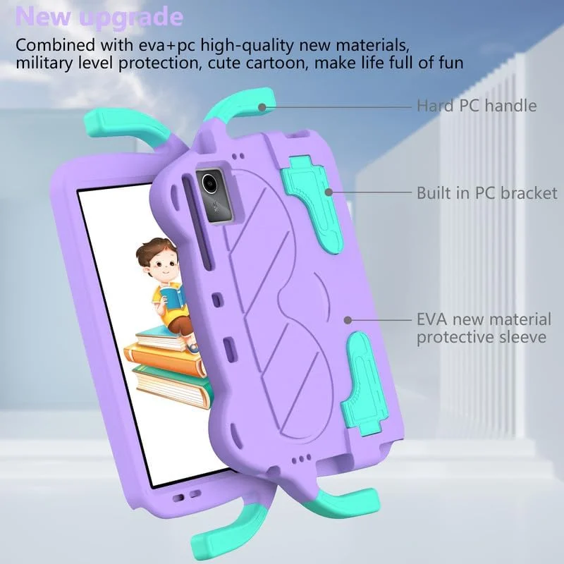 Tablet Case for Lenovo Xiaoxin Pad (2024)/M11 (2024)/Tab P11 J606F/P11Plus TB-J607F 11 Inch Kids Friendly, Durable Lightweight EVA Shockproof Protective Handle Stand Cover, Purple Tablet Case for Lenovo Xiaoxin Pad (2024)/M11 (2024)/Tab P11 J606F/P11Plus TB-J607F 11 Inch Kids Friendly, Durable Lightweight EVA Shockproof Protective Handle Stand Cover, Purple