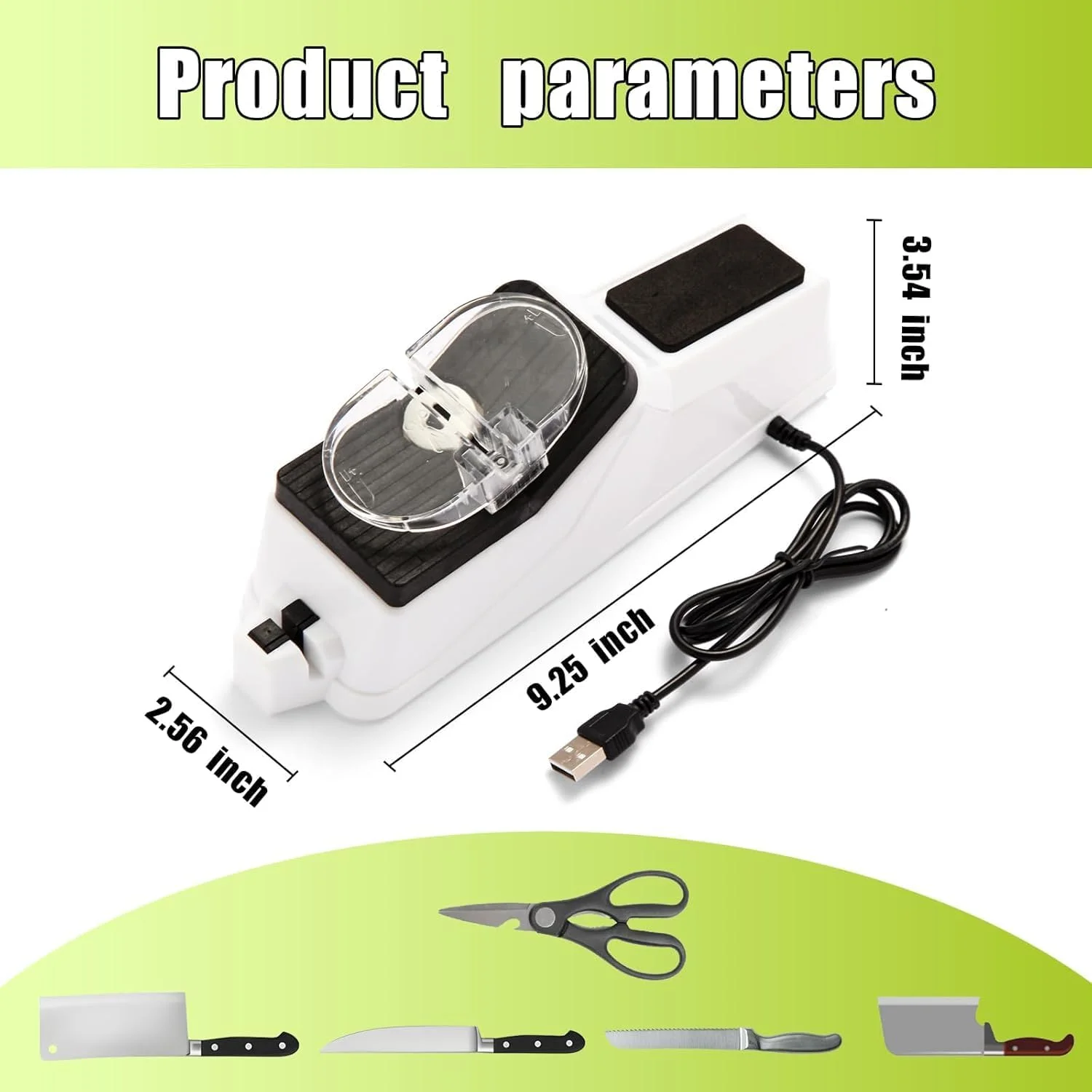 چاقو تیزکن برقی، با منبع تغذیه USB، ابزار ایمن و کارآمد برای تیز کردن تیغه