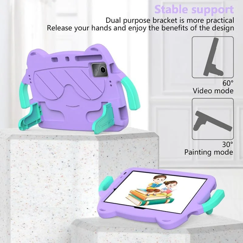 Tablet Case for Lenovo Xiaoxin Pad (2024)/M11 (2024)/Tab P11 J606F/P11Plus TB-J607F 11 Inch Kids Friendly, Durable Lightweight EVA Shockproof Protective Handle Stand Cover, Purple Tablet Case for Lenovo Xiaoxin Pad (2024)/M11 (2024)/Tab P11 J606F/P11Plus TB-J607F 11 Inch Kids Friendly, Durable Lightweight EVA Shockproof Protective Handle Stand Cover, Purple