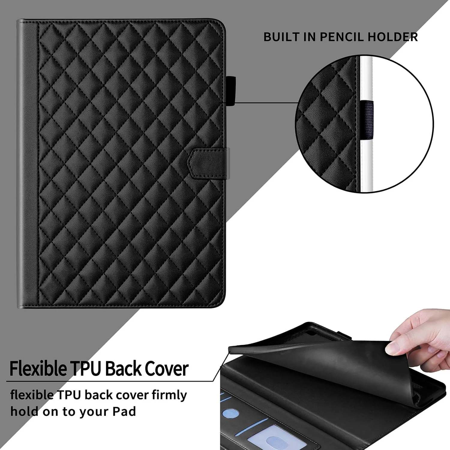Vaitasy Case for Lenovo Tab M10 3rd Gen 10.1 Inch 2022 TB-328FU/328XU Business PU Leather Tablet Cover for Lenovo M10 Gen 3 with Wallet Stand Function Black Vaitasy Case for Lenovo Tab M10 3rd Gen 10.1 Inch 2022 TB-328FU/328XU Business PU Leather Tablet Cover for Lenovo M10 Gen 3 with Wallet Stand Function Black