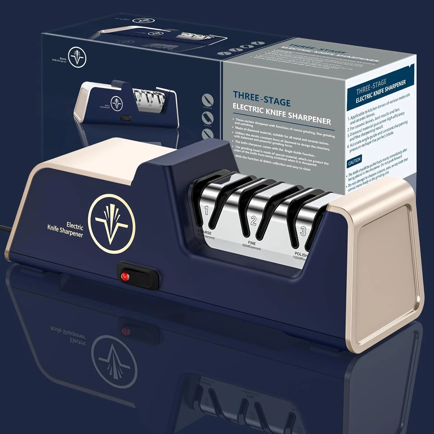 چاقو تیزکن برقی حرفه ای فالین سکسی با سنگ های الماسه و راهنمای زاویه دقیق برای کار با لبه های صاف و چاقوهای سرامیکی در آشپزخانه چاقو تیزکن برقی حرفه ای فالین سکسی با سنگ های الماسه و راهنمای زاویه دقیق برای کار با لبه های صاف و چاقوهای سرامیکی در آشپزخانه