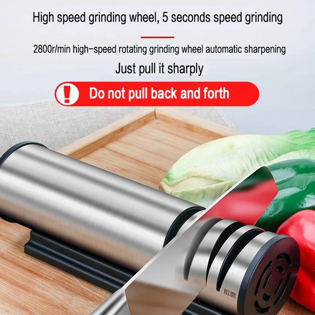 تیزکن برقی چاقو، ابزار آشپزخانه، زاویه ثابت، سنگ تیز کننده، تیز کردن سریع چاقو، چاقوی آشپزخانه، قیچی، تیغه، لبه تیز