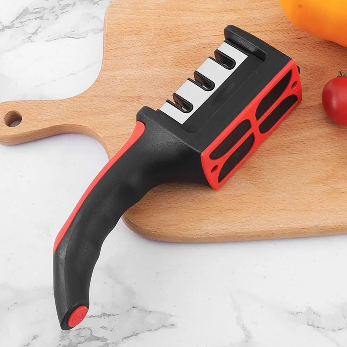 چاقو تیز کن 3 در 1 ECVV با 3 مرحله، چاقو تیز کن دستی برای کمک به تعمیر، بازسازی و پولیش تیغه ها، شامل تیغه های صاف، دندانه دار و قیچی چاقو تیز کن 3 در 1 ECVV با 3 مرحله، چاقو تیز کن دستی برای کمک به تعمیر، بازسازی و پولیش تیغه ها، شامل تیغه های صاف، دندانه دار و قیچی