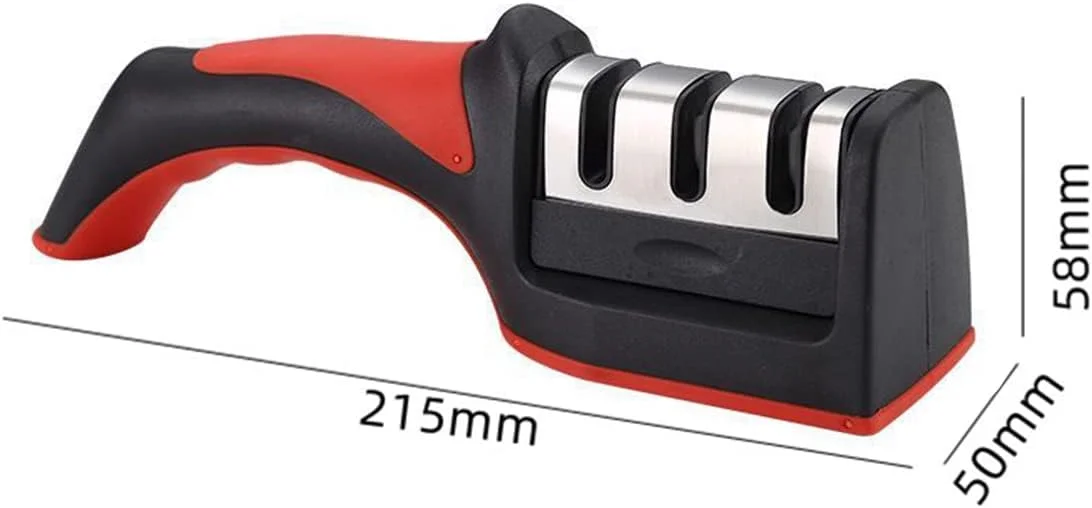 چاقو تیز کن 3 در 1 ECVV با 3 مرحله، چاقو تیز کن دستی برای کمک به تعمیر، بازسازی و پولیش تیغه ها، شامل تیغه های صاف، دندانه دار و قیچی چاقو تیز کن 3 در 1 ECVV با 3 مرحله، چاقو تیز کن دستی برای کمک به تعمیر، بازسازی و پولیش تیغه ها، شامل تیغه های صاف، دندانه دار و قیچی