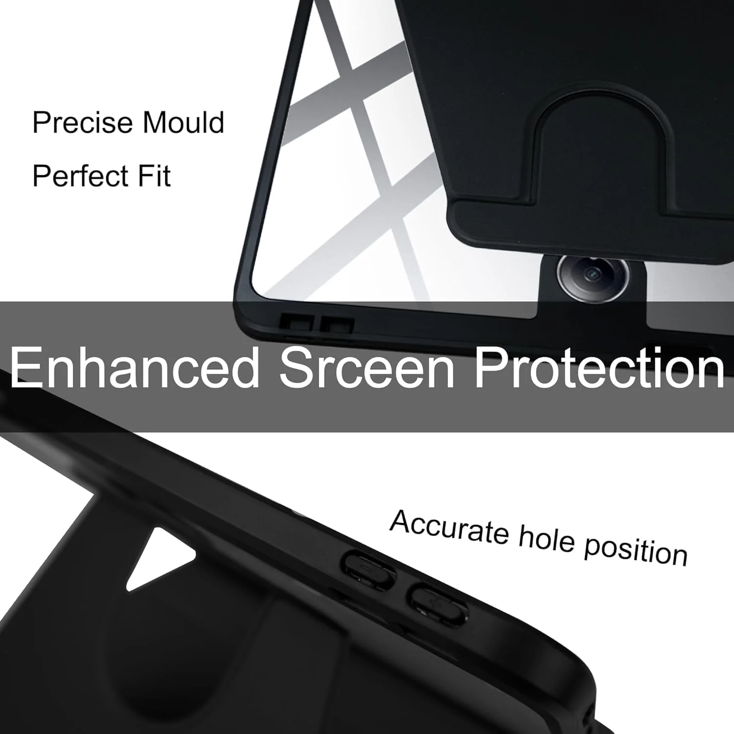 کاور چرمی PU برای شیائومی Redmi Pad Pro/Xiaomi Poco Pad، کاور محافظ تبلت، چرم PU + قاب اکریلیک شفاف، با پایه چرخان/جای قلم، پایه باریک برای Redmi Pad 12.1 اینچ، مشکی کاور چرمی PU برای شیائومی Redmi Pad Pro/Xiaomi Poco Pad، کاور محافظ تبلت، چرم PU + قاب اکریلیک شفاف، با پایه چرخان/جای قلم، پایه باریک برای Redmi Pad 12.1 اینچ، مشکی