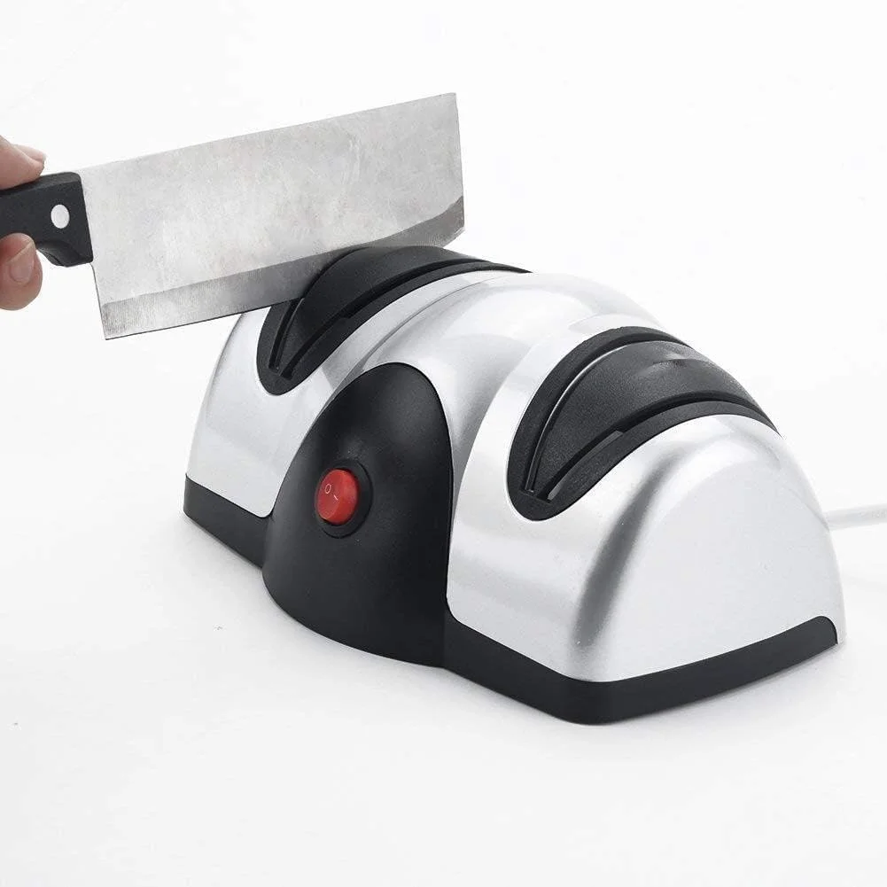 چاقو تیزکن برقی حرفه ای MK Donsons - سیستم تیز کردن 2 مرحله ای برای سنگ زنی و صیقل دادن دقیق چاقوهای آشپزخانه چاقو تیزکن برقی حرفه ای MK Donsons - سیستم تیز کردن 2 مرحله ای برای سنگ زنی و صیقل دادن دقیق چاقوهای آشپزخانه