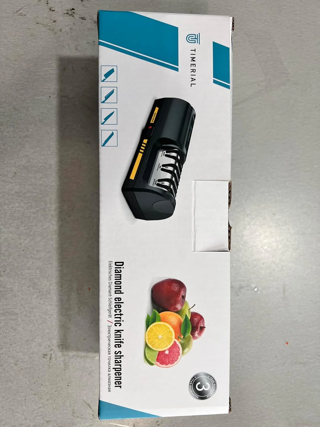 چاقو تیزکن برقی TIMERIAL با 3 مرحله دیسک های الماسه و راهنمای زاویه دقیق 15 درجه برای تیز کردن و صیقل دادن چاقوهای آشپزخانه استیل یا سرامیکی، درجه زبری 120 / درجه زبری 600 / درجه زبری 1000 چاقو تیزکن برقی TIMERIAL با 3 مرحله دیسک های الماسه و راهنمای زاویه دقیق 15 درجه برای تیز کردن و صیقل دادن چاقوهای آشپزخانه استیل یا سرامیکی، درجه زبری 120 / درجه زبری 600 / درجه زبری 1000