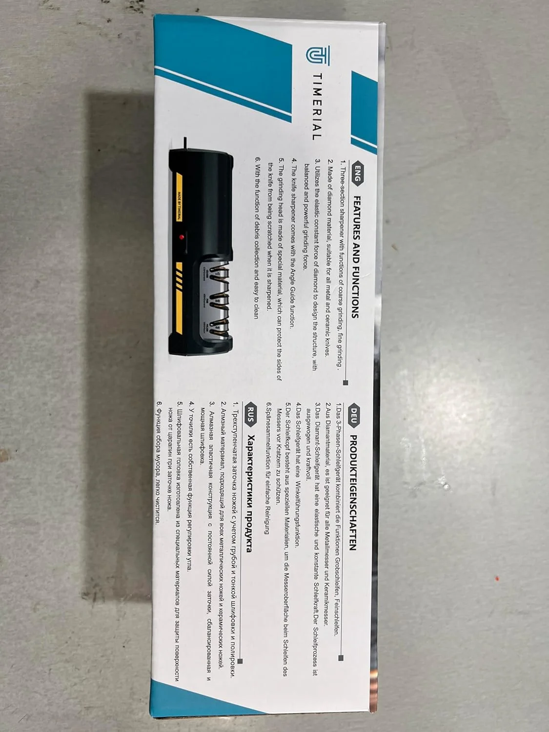 چاقو تیزکن برقی TIMERIAL با 3 مرحله دیسک های الماسه و راهنمای زاویه دقیق 15 درجه برای تیز کردن و صیقل دادن چاقوهای آشپزخانه استیل یا سرامیکی، درجه زبری 120 / درجه زبری 600 / درجه زبری 1000 چاقو تیزکن برقی TIMERIAL با 3 مرحله دیسک های الماسه و راهنمای زاویه دقیق 15 درجه برای تیز کردن و صیقل دادن چاقوهای آشپزخانه استیل یا سرامیکی، درجه زبری 120 / درجه زبری 600 / درجه زبری 1000