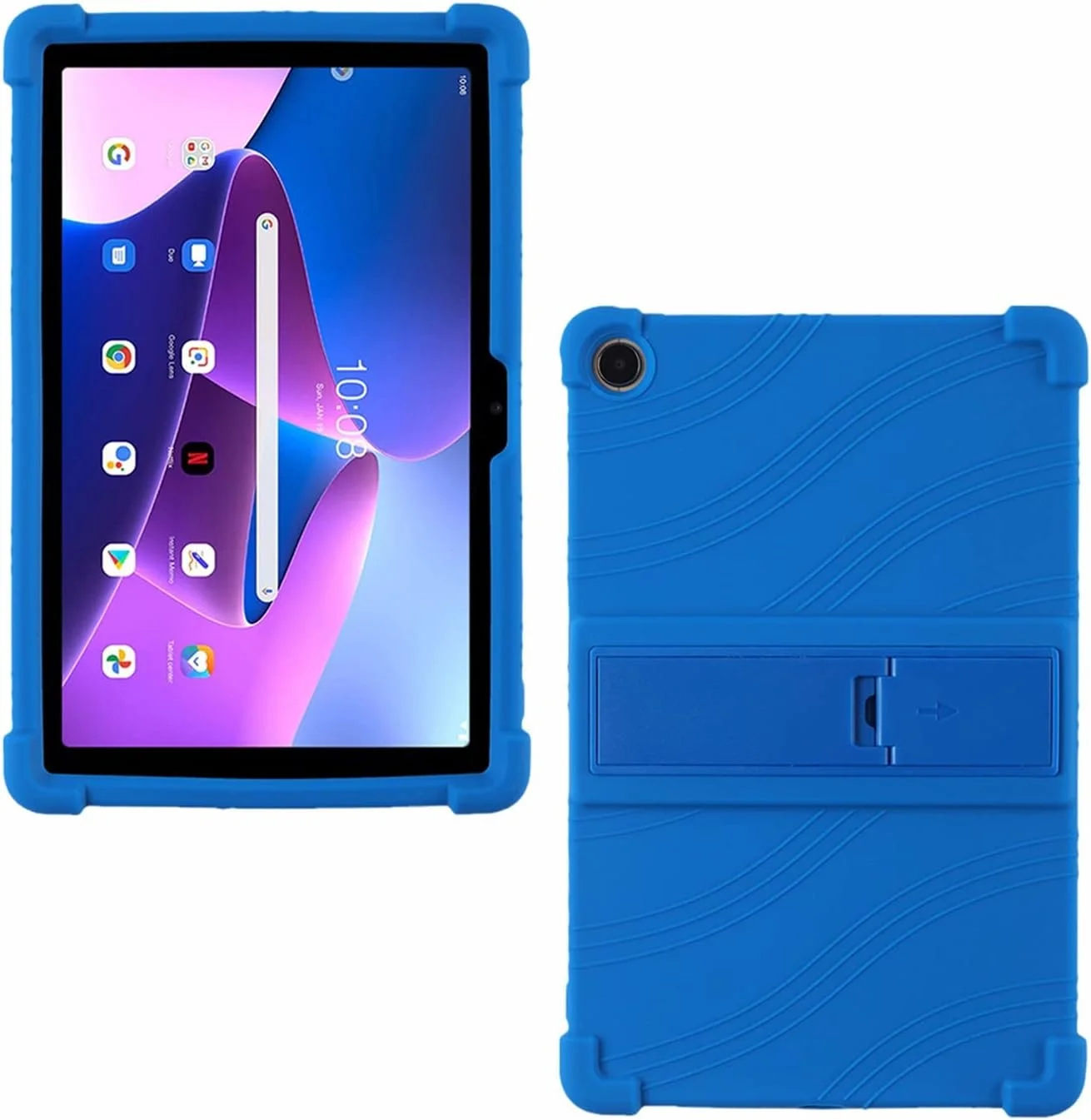 کاور اورانکسین برای تبلت لنوو تب M10 Plus Gen3 - کاور محافظ سیلیکونی نرم، ضد ضربه، سبک وزن، با پایه لاستیکی برای تبلت لنوو تب M10 Plus نسل 3 مدل TB-125F / TB-128F سایز 10.6 اینچ (2022)