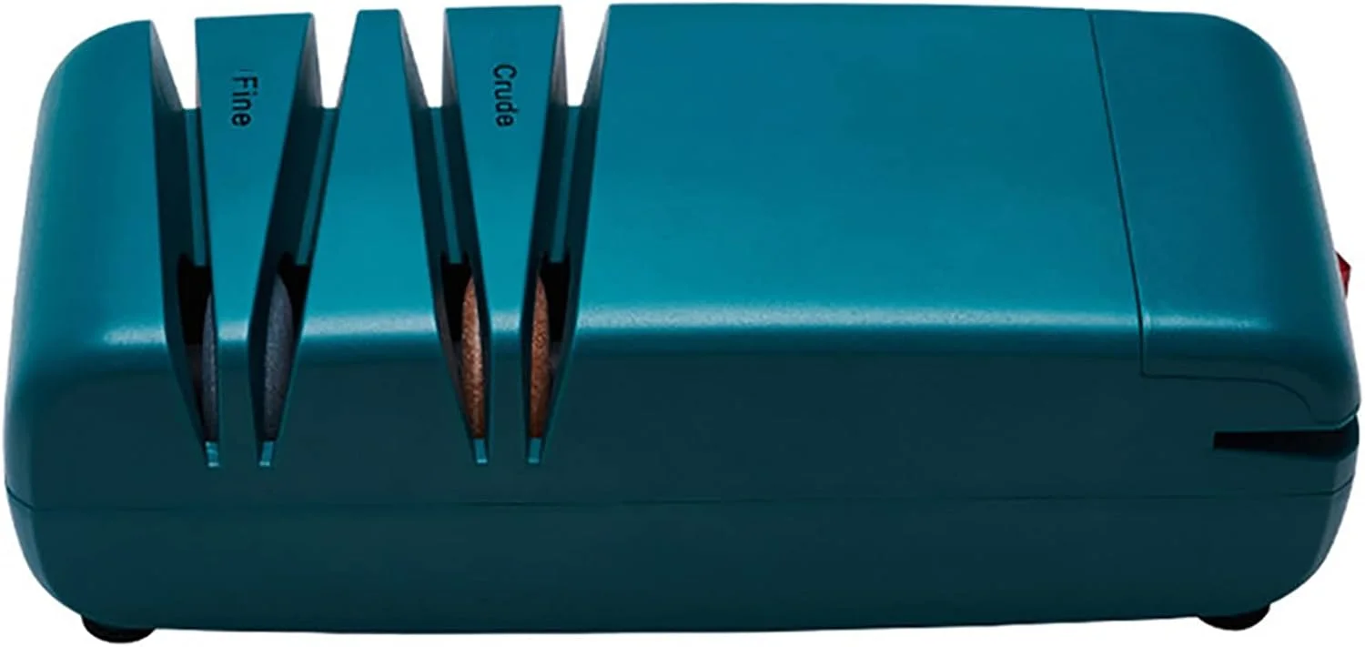 چاقو تیز کن چند منظوره DHQDHQ، چاقو تیز کن برقی برای منزل، چاقو تیز کن هوشمند، لوازم جانبی چاقو آشپزخانه، چرخ سنگ زنی الماس، برای تیز کردن چاقوهای آشپزخانه، قیچی، آبی