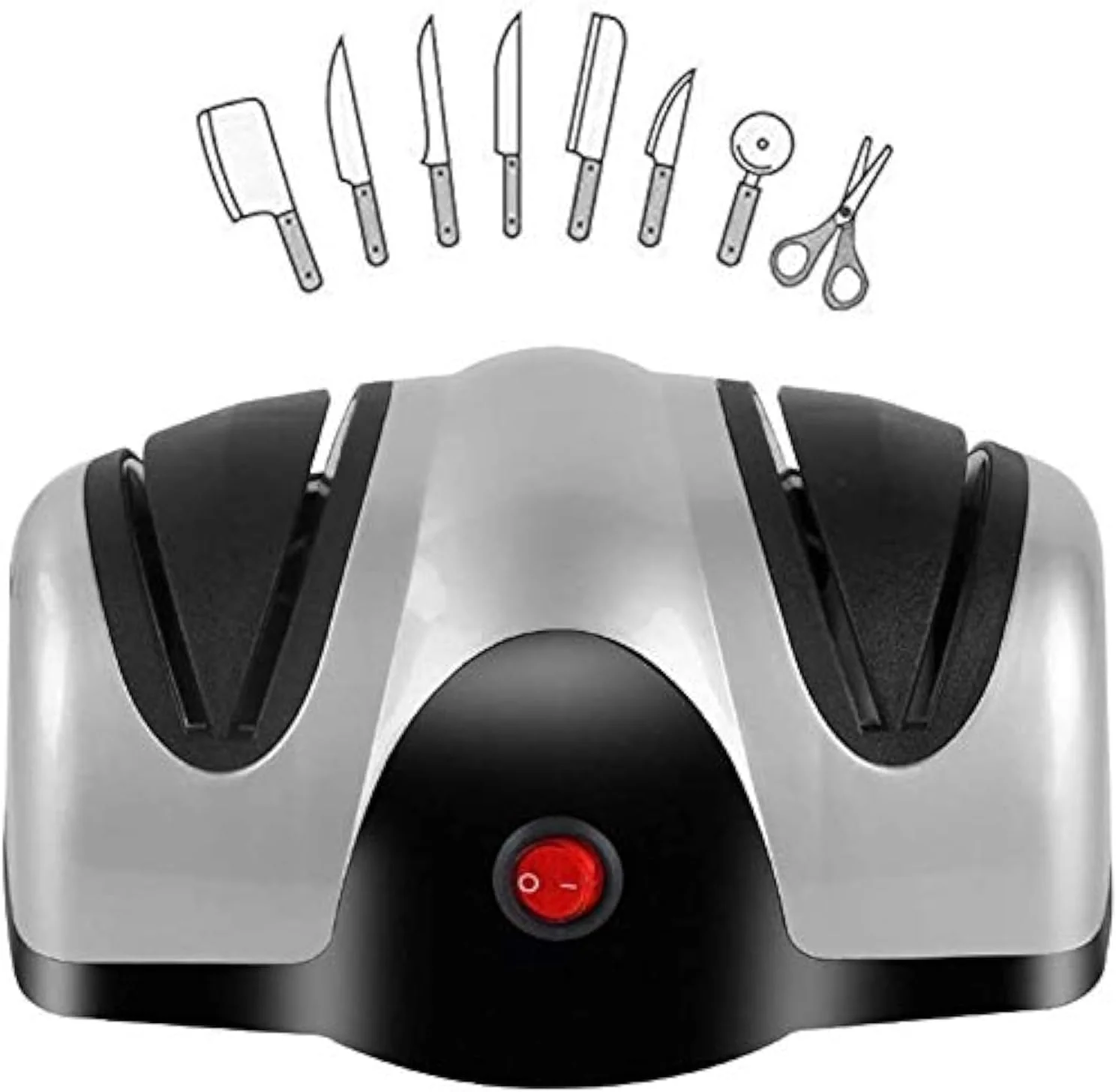 چاقو تیزکن برقی DHHVIC، چاقو تیزکن حرفه ای خانگی، سیستم دو مرحله ای تیز کردن چاقو، چاقو تیزکن چند منظوره آشپزخانه، لوازم آشپزخانه