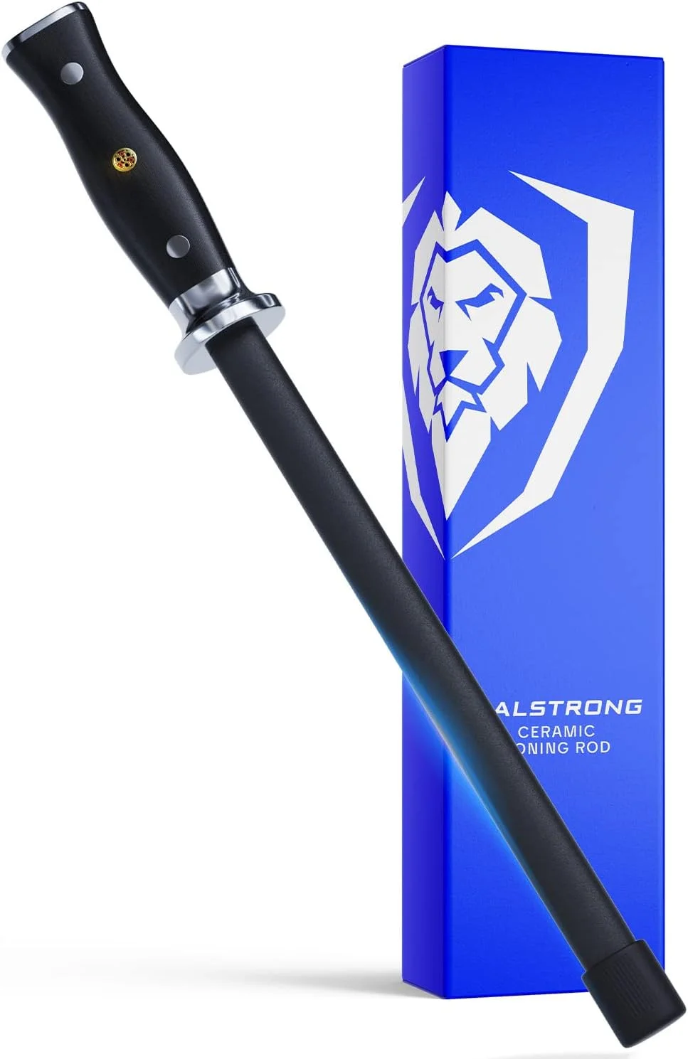 میله تیزکن دالاسترون - 10 اینچ - دسته G10 - هسته فولاد ضد زنگ - پوشش سرامیکی ضد خش - صیقل دهنده چاقوی آشپزخانه - فولاد تیزکن حرفه ای - میله تیز کننده