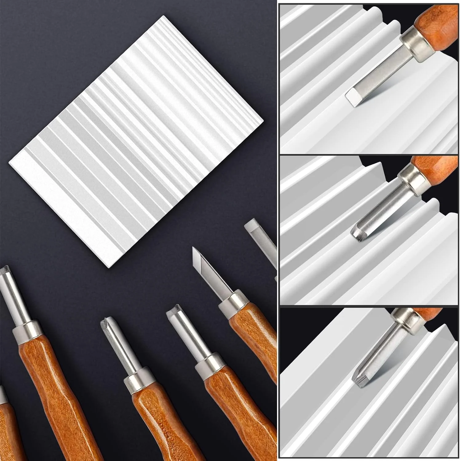 تیزکننده حکاکی چوب DDF iohEF، سنگ نفت 1000 گریت با شیارهای بیشتر، سنگ تیزکننده برای نجاری، ابزارهای حکاکی چوب، اسکنه و مغار