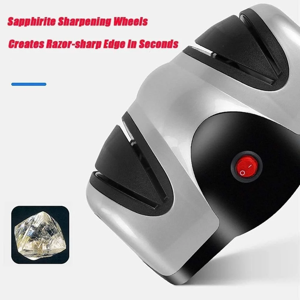 چاقو تیزکن برقی DHHVIC، چاقو تیزکن حرفه ای خانگی، سیستم دو مرحله ای تیز کردن چاقو، چاقو تیزکن چند منظوره آشپزخانه، لوازم آشپزخانه